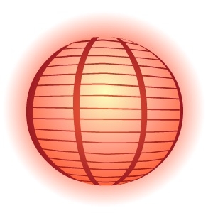 Light Red Sphere Lantern